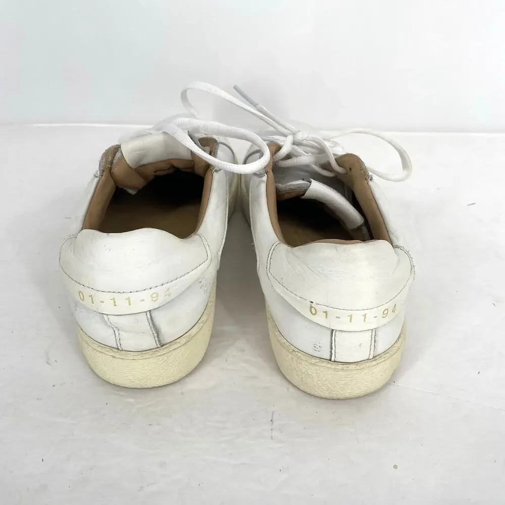 AllSaints Sheer White Leather Low Top Sneakers Women’s EU 37 US 7